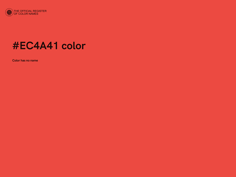 #EC4A41 color image