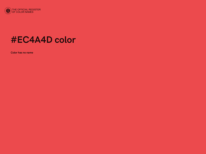 #EC4A4D color image