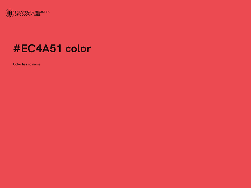 #EC4A51 color image