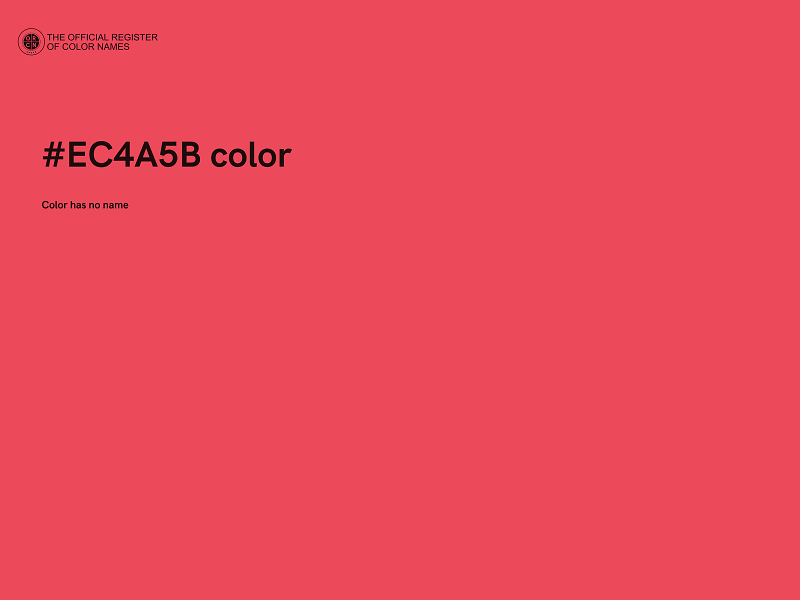 #EC4A5B color image