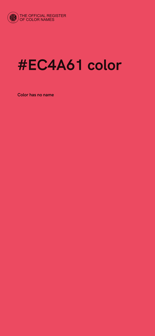 #EC4A61 color image