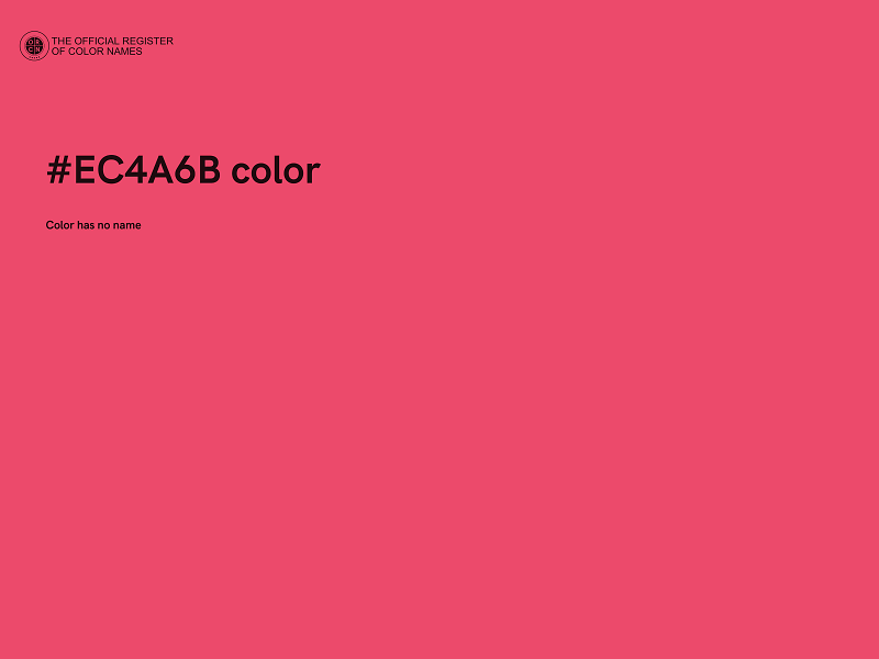 #EC4A6B color image