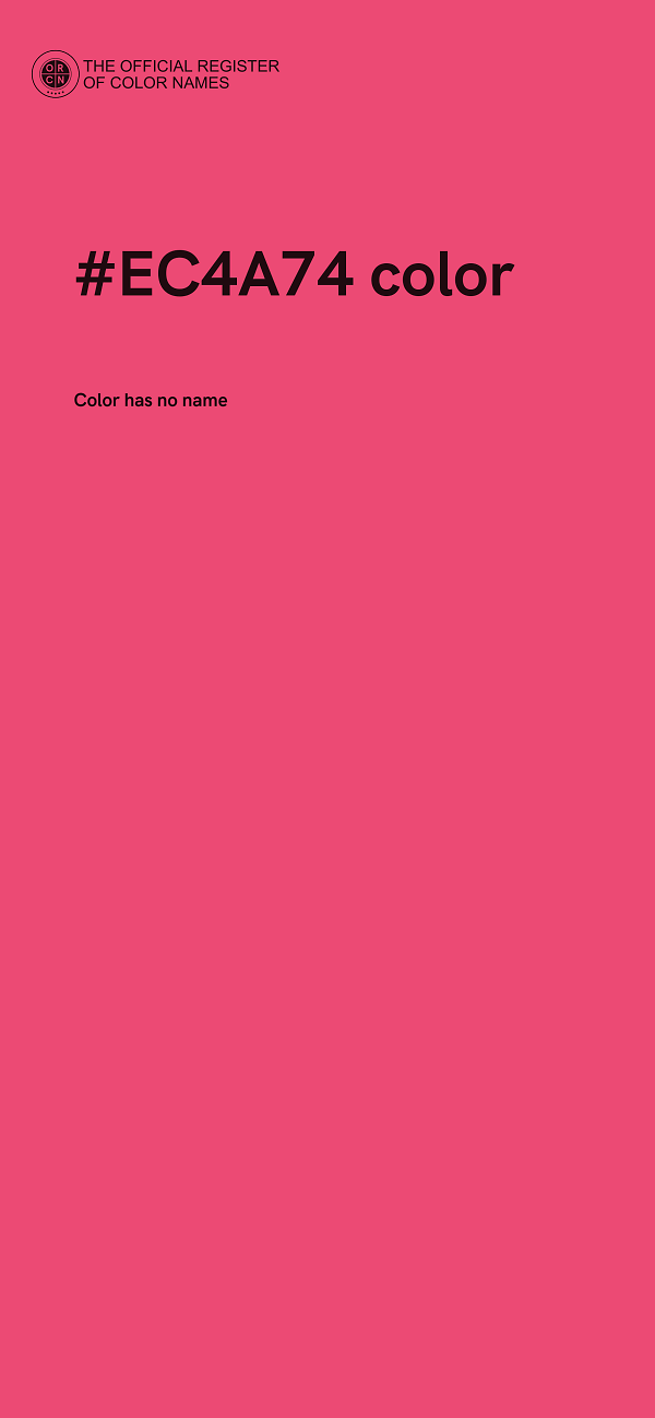 #EC4A74 color image