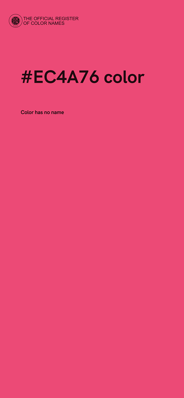 #EC4A76 color image