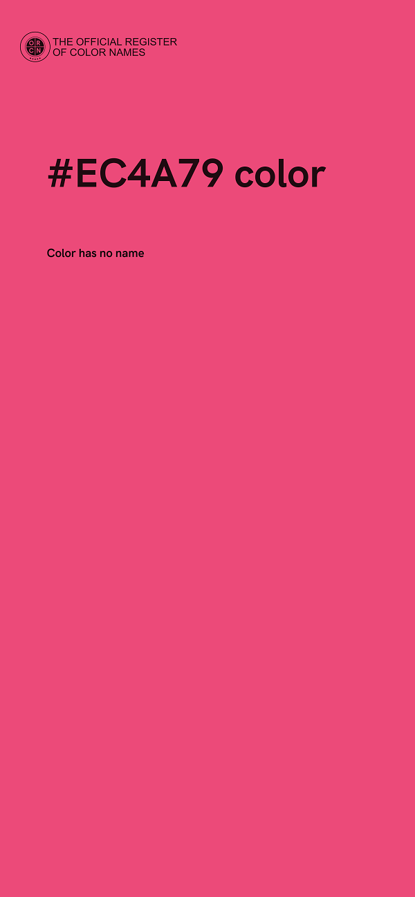 #EC4A79 color image