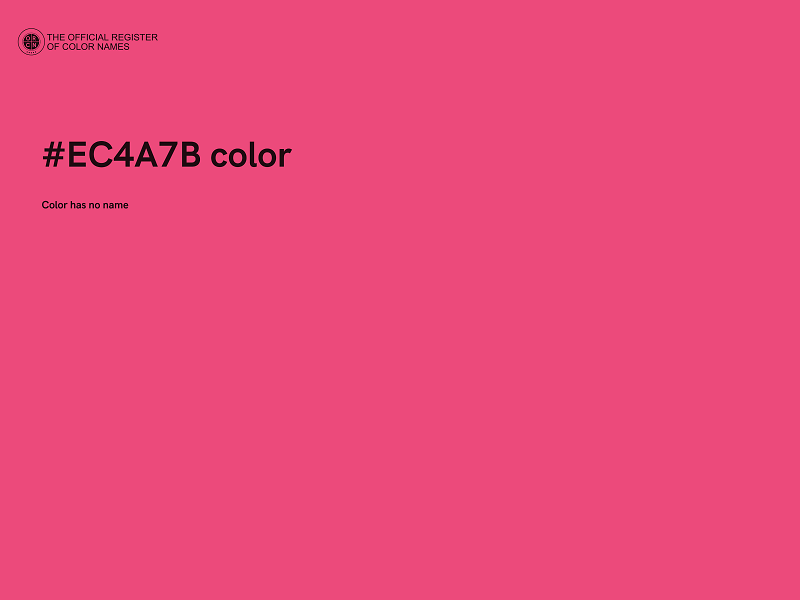 #EC4A7B color image