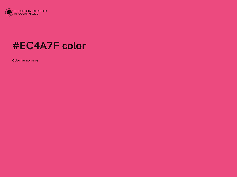 #EC4A7F color image