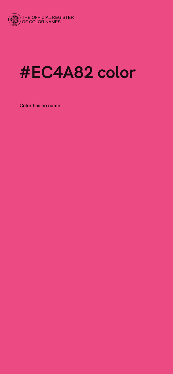 #EC4A82 color image