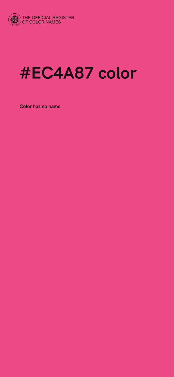 #EC4A87 color image