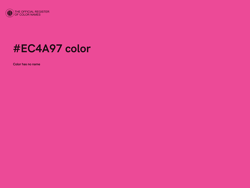 #EC4A97 color image