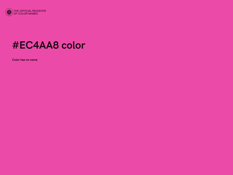 #EC4AA8 color image