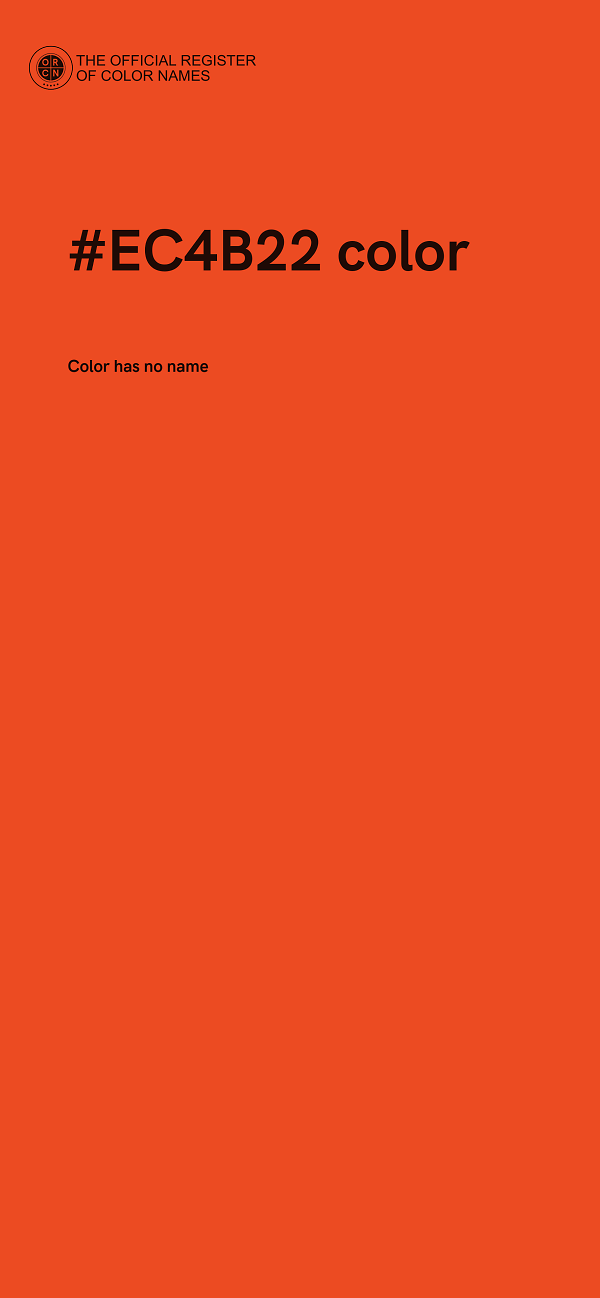 #EC4B22 color image