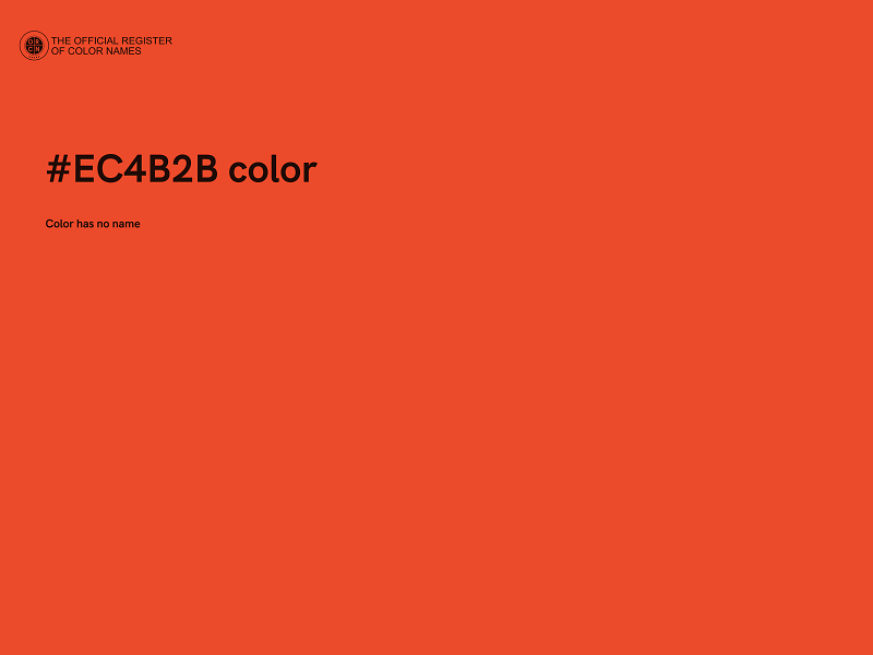 #EC4B2B color image