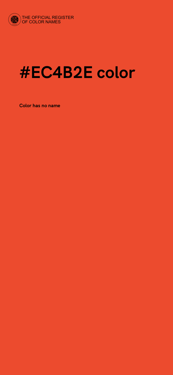 #EC4B2E color image
