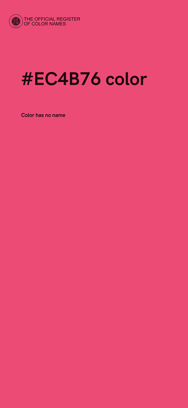 #EC4B76 color image
