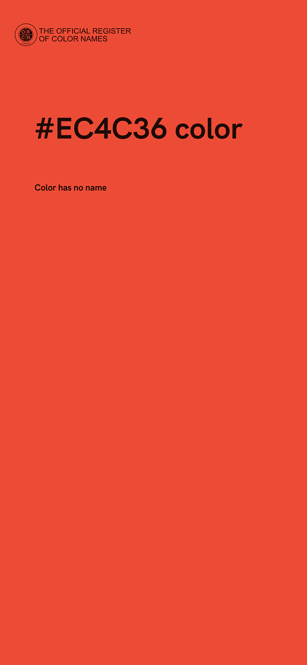 #EC4C36 color image
