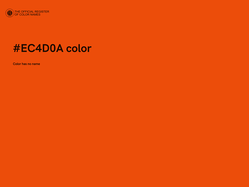 #EC4D0A color image