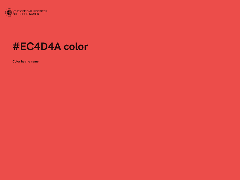 #EC4D4A color image