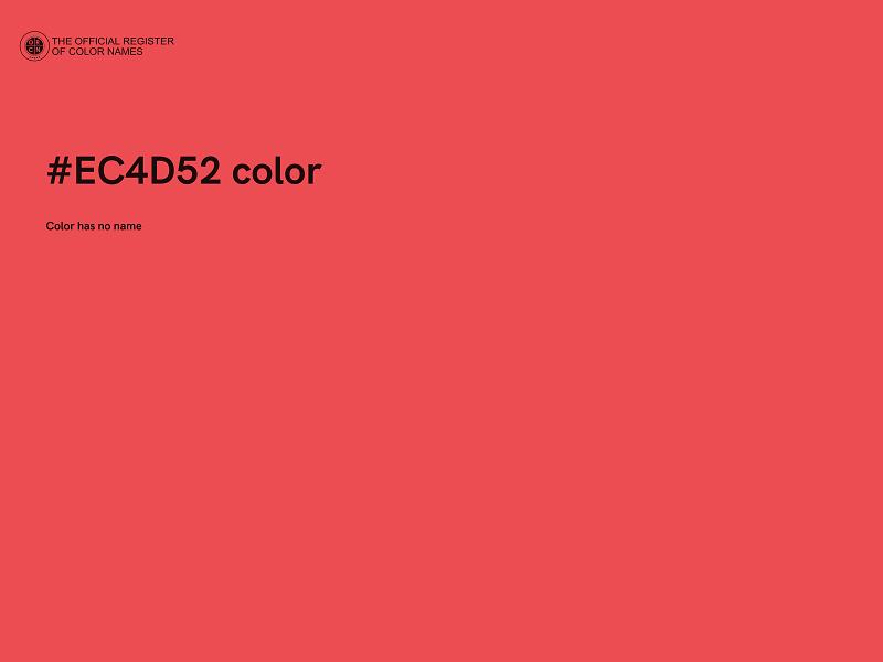 #EC4D52 color image