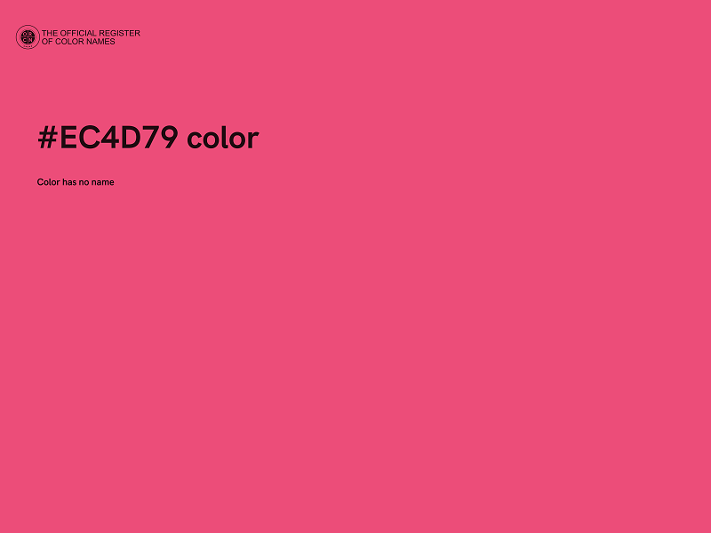 #EC4D79 color image