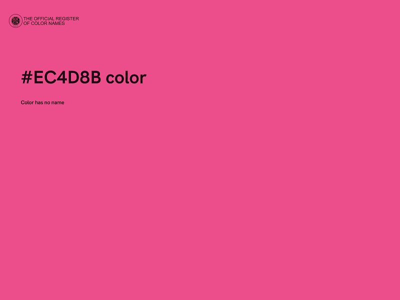 #EC4D8B color image