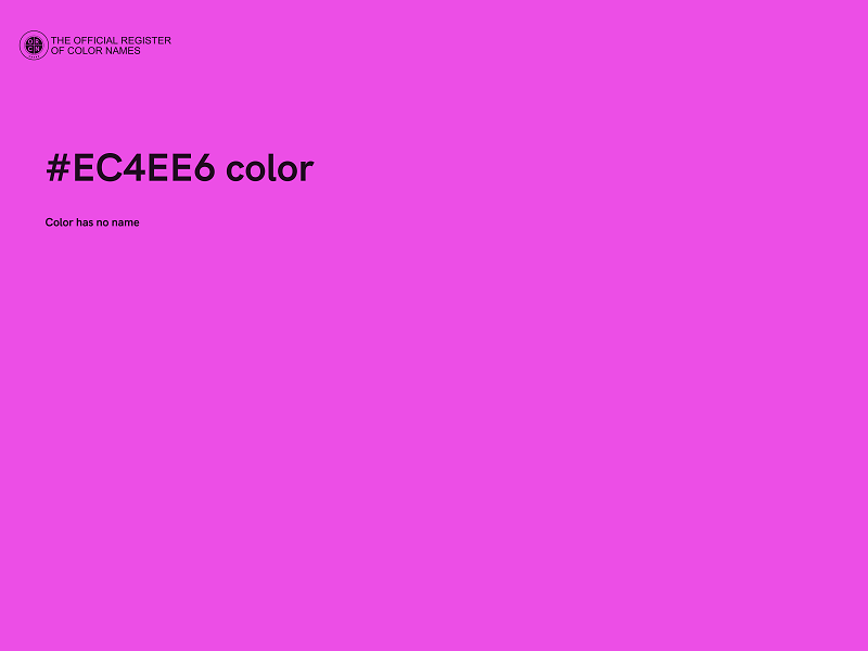 #EC4EE6 color image