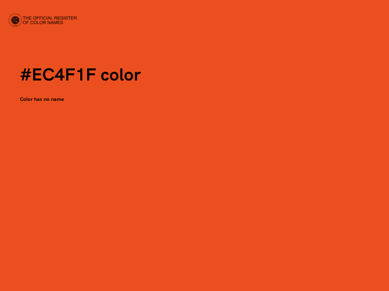 #EC4F1F color image