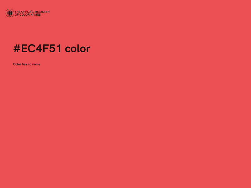 #EC4F51 color image