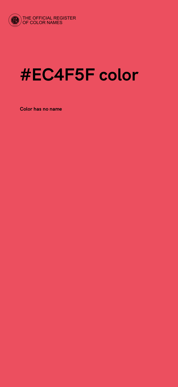 #EC4F5F color image