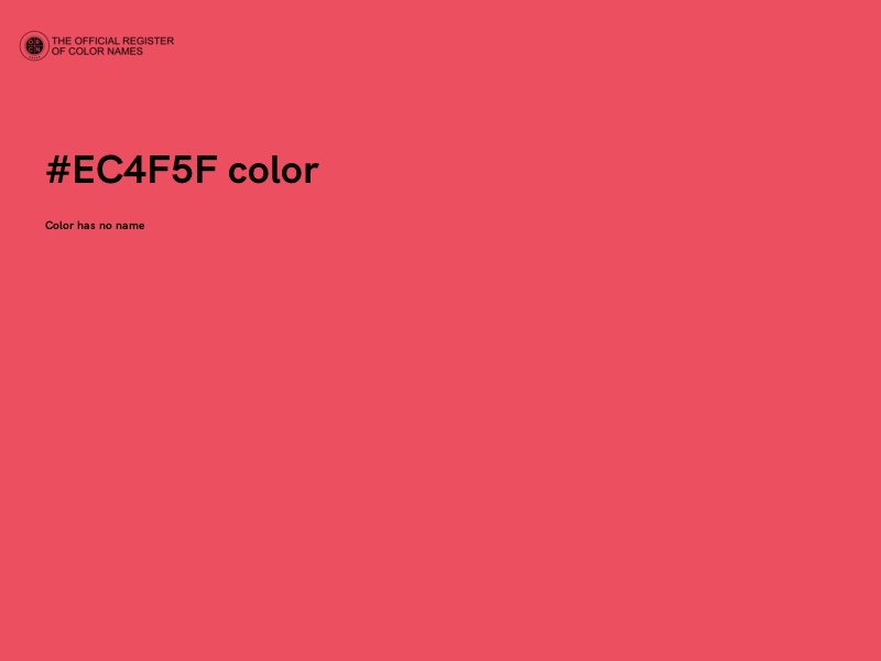 #EC4F5F color image