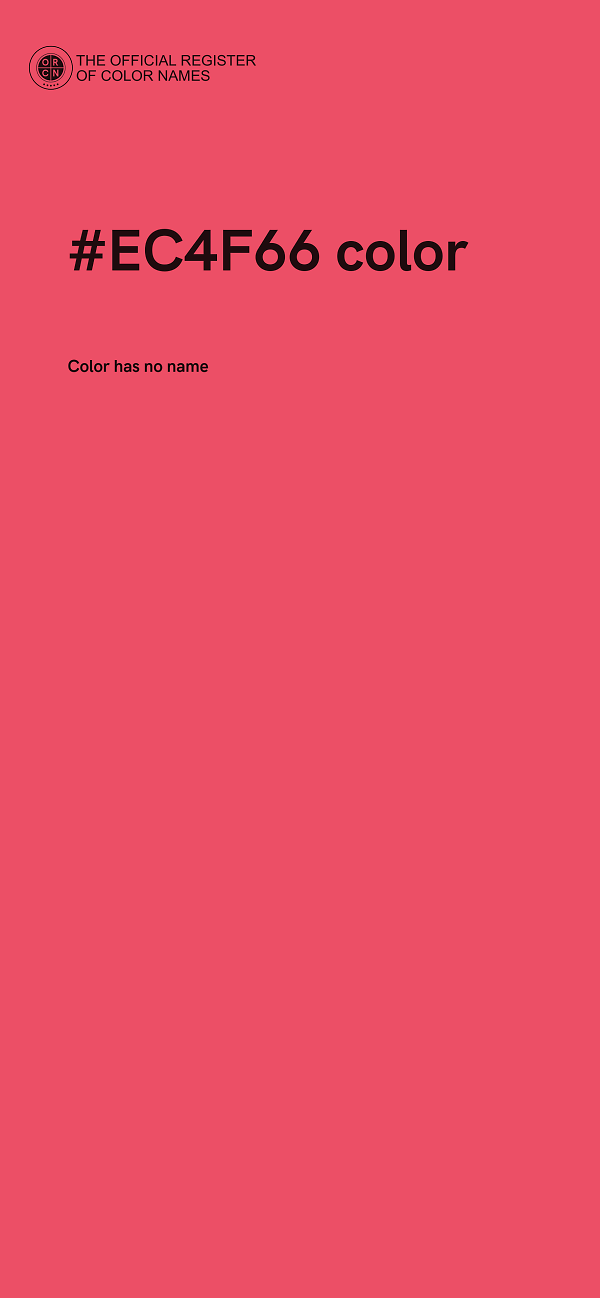 #EC4F66 color image