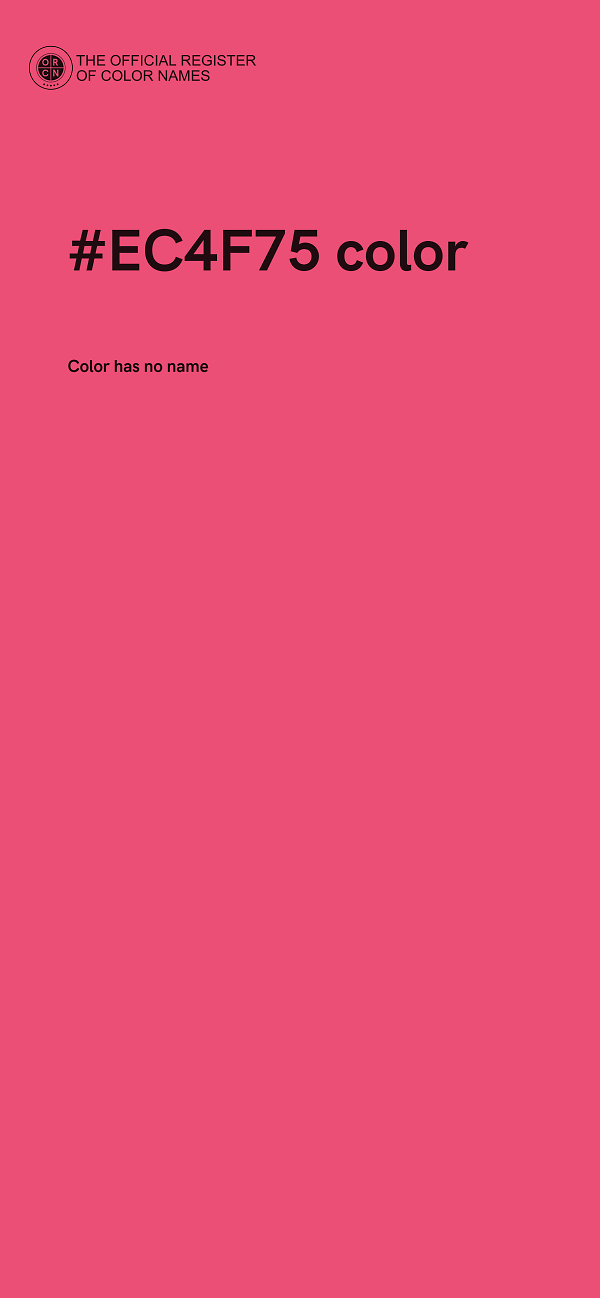 #EC4F75 color image