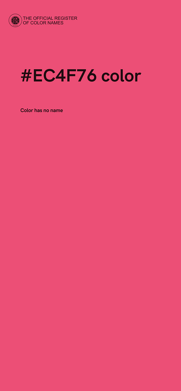 #EC4F76 color image