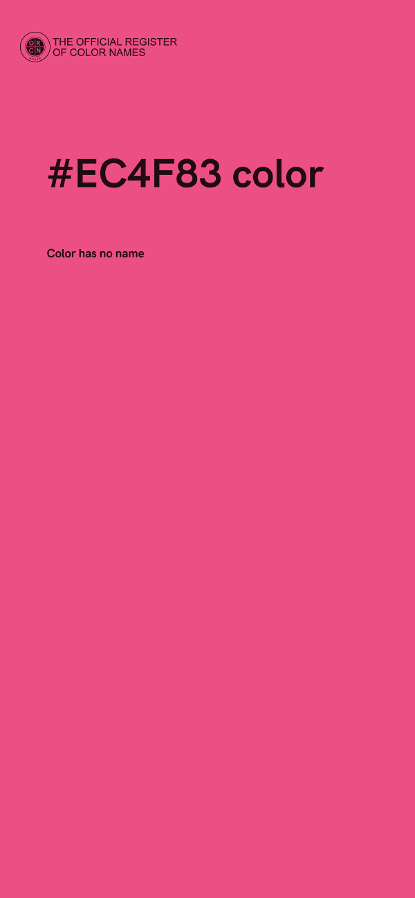 #EC4F83 color image