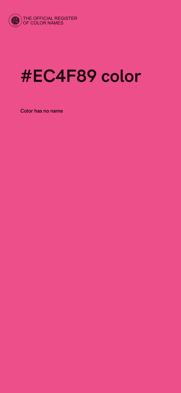 #EC4F89 color image