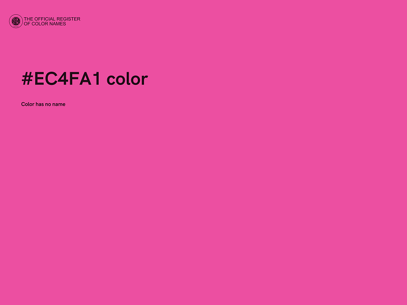 #EC4FA1 color image