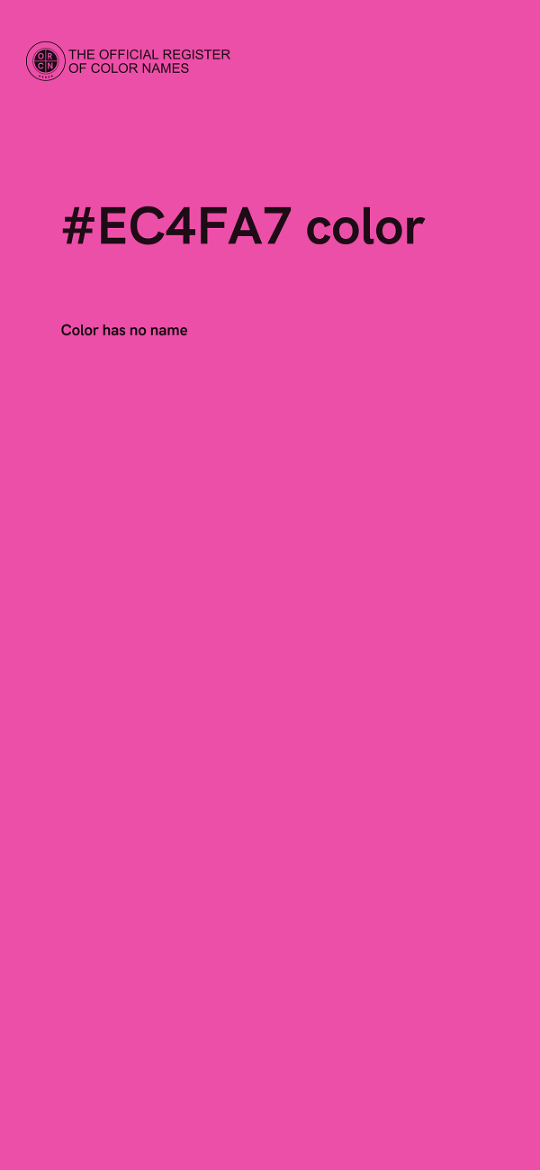 #EC4FA7 color image