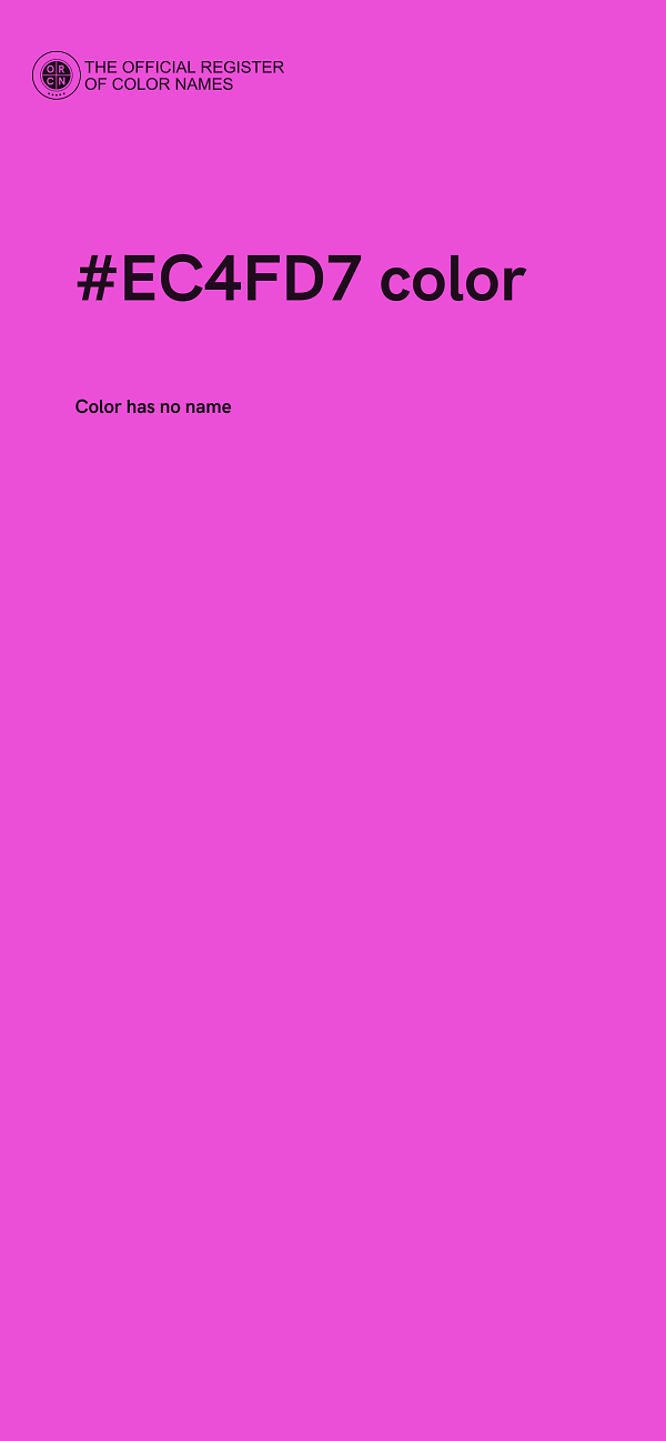 #EC4FD7 color image