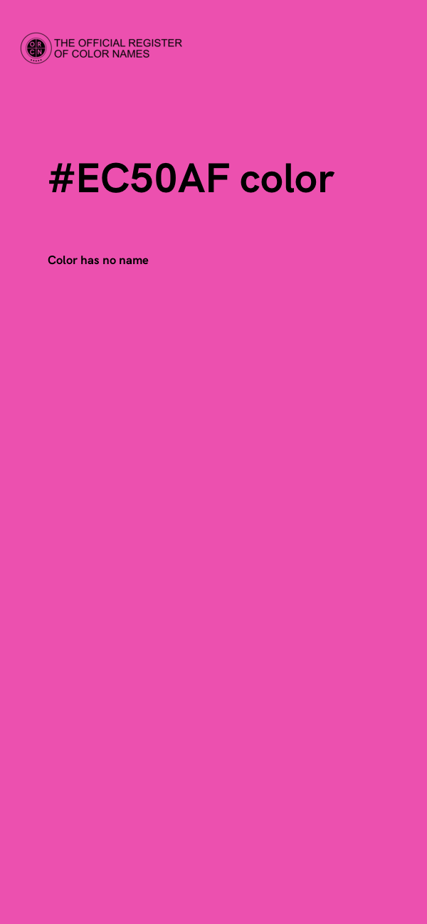 #EC50AF color image