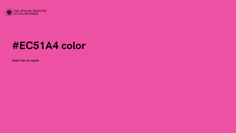 #EC51A4 color image