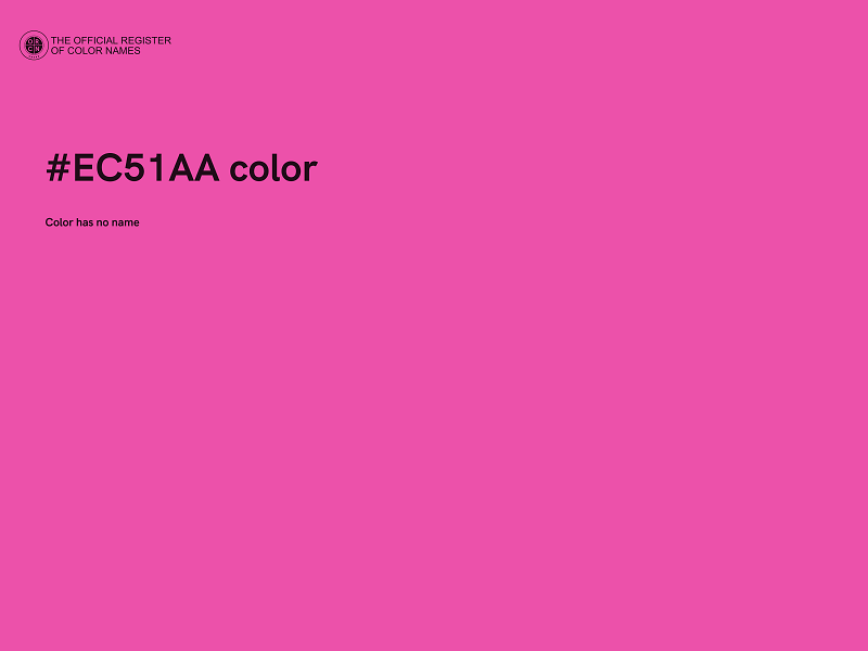 #EC51AA color image