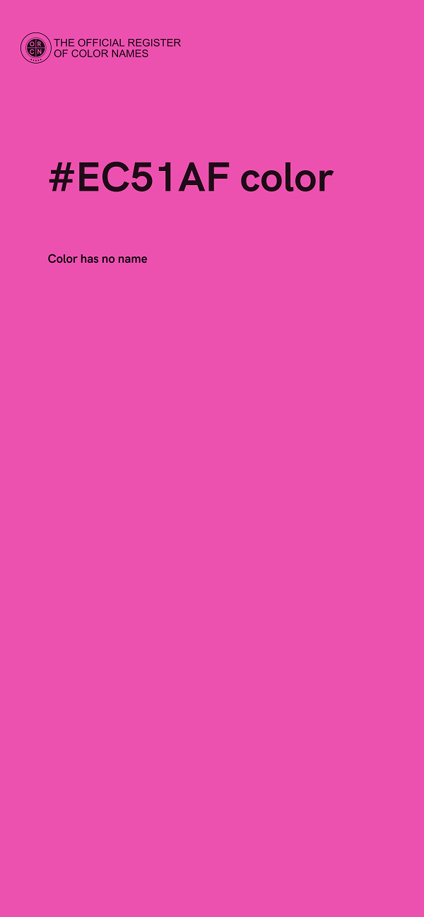 #EC51AF color image