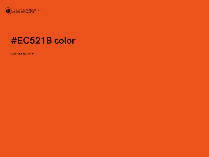 #EC521B color image