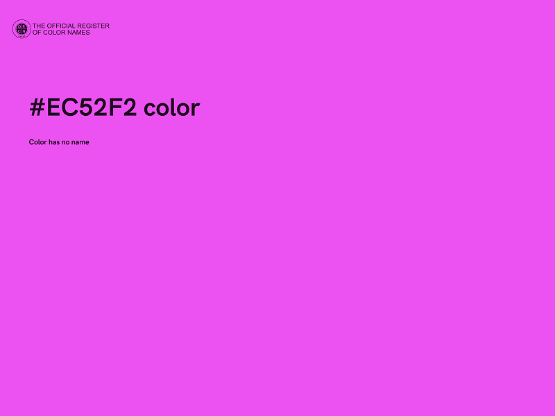 #EC52F2 color image