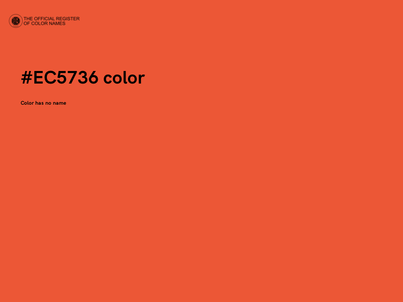 #EC5736 color image