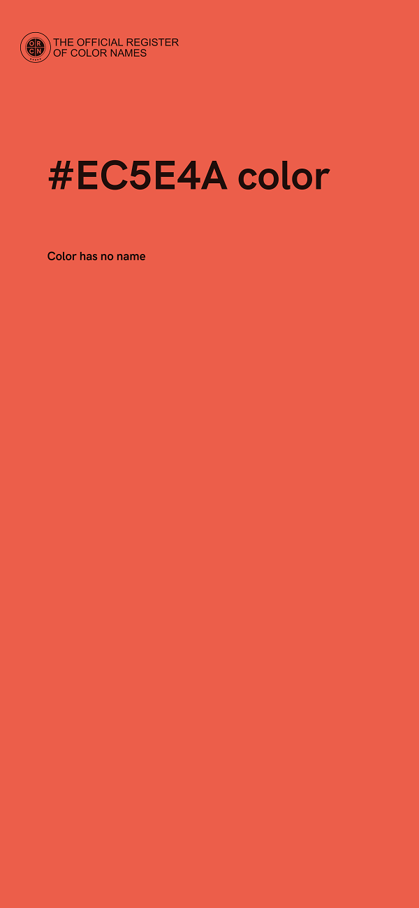 #EC5E4A color image