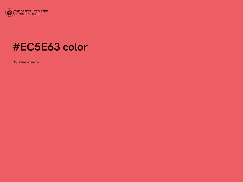 #EC5E63 color image