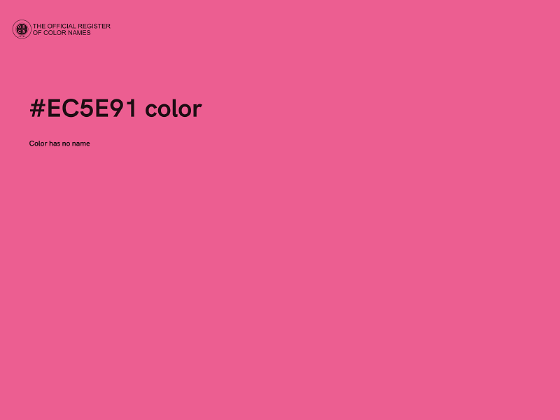 #EC5E91 color image