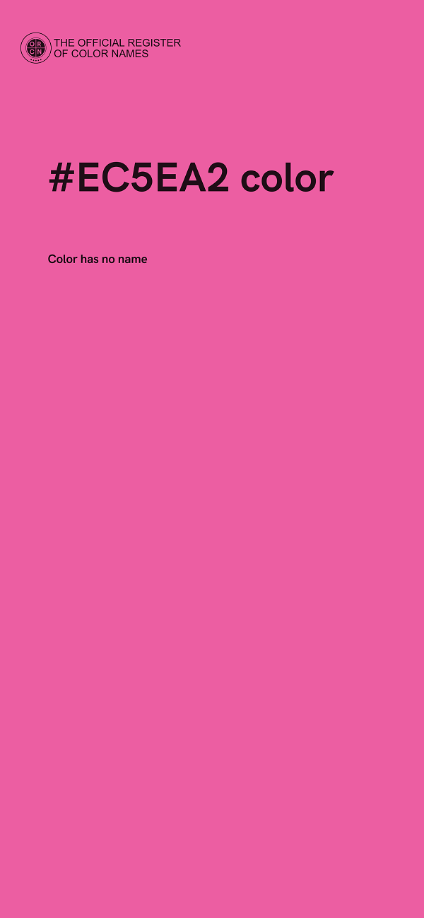 #EC5EA2 color image