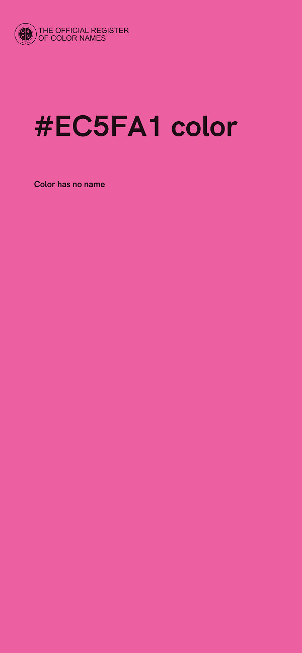 #EC5FA1 color image
